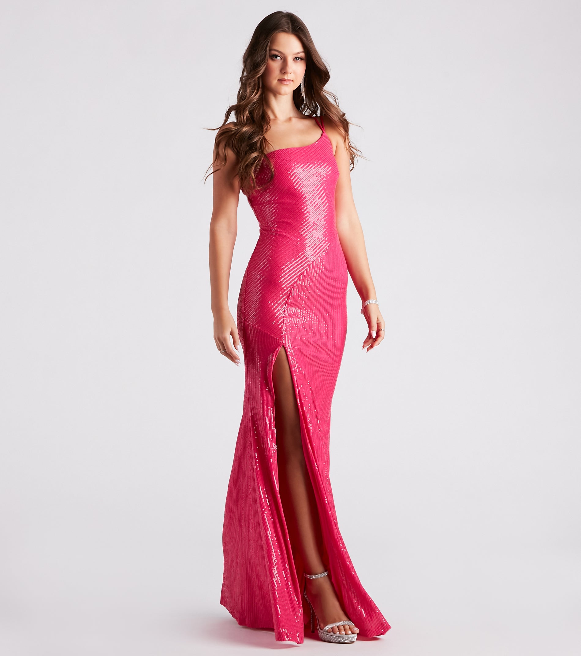Renee Formal Sequin Long Slit Dress - Image 3