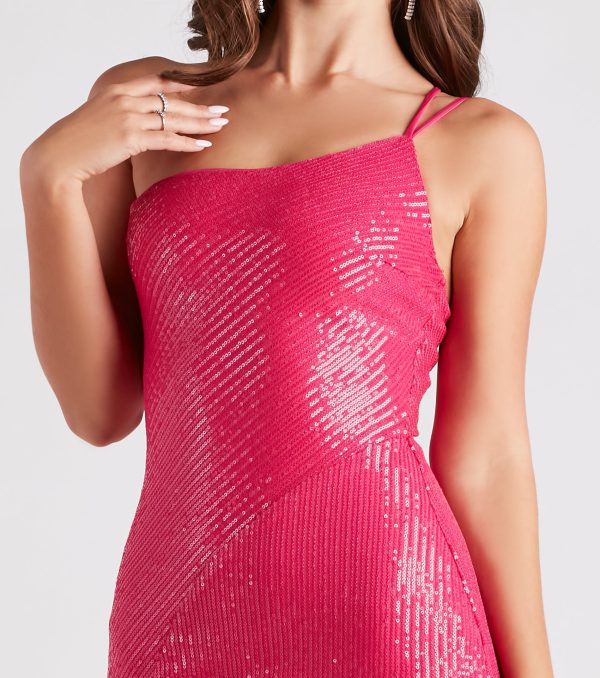 Renee Formal Sequin Long Slit Dress - Image 4