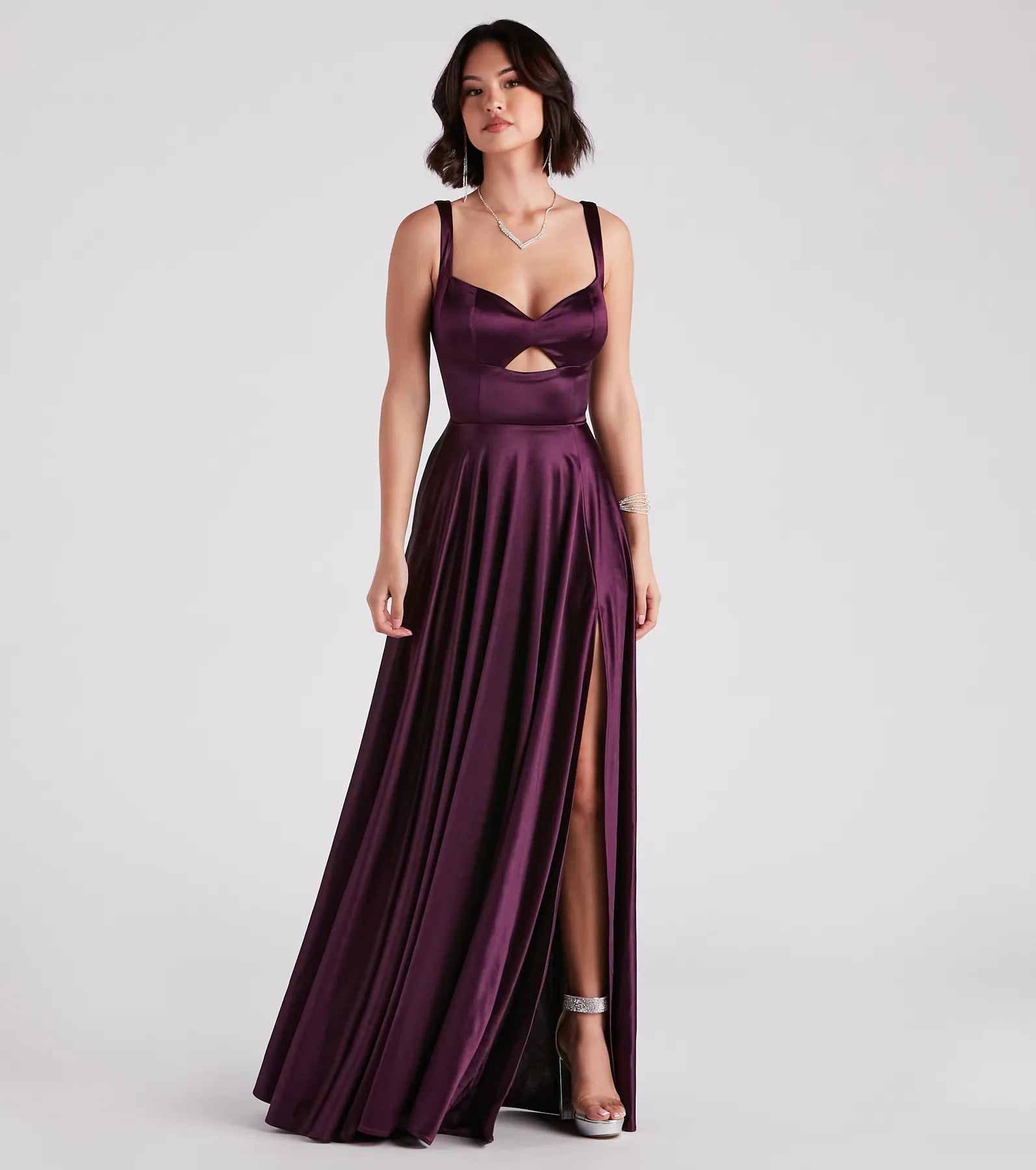Angelica Formal Satin A-Line Gown - Image 5