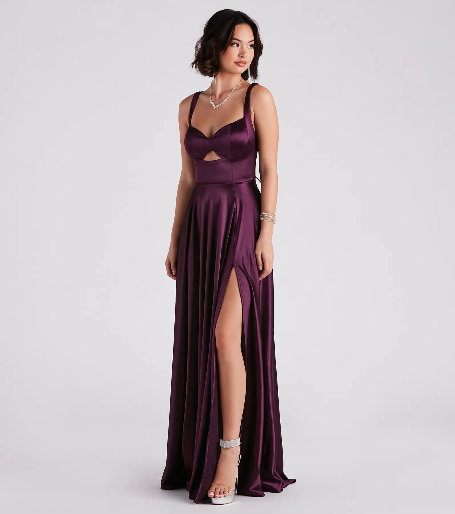 Angelica Formal Satin A-Line Gown - Image 7