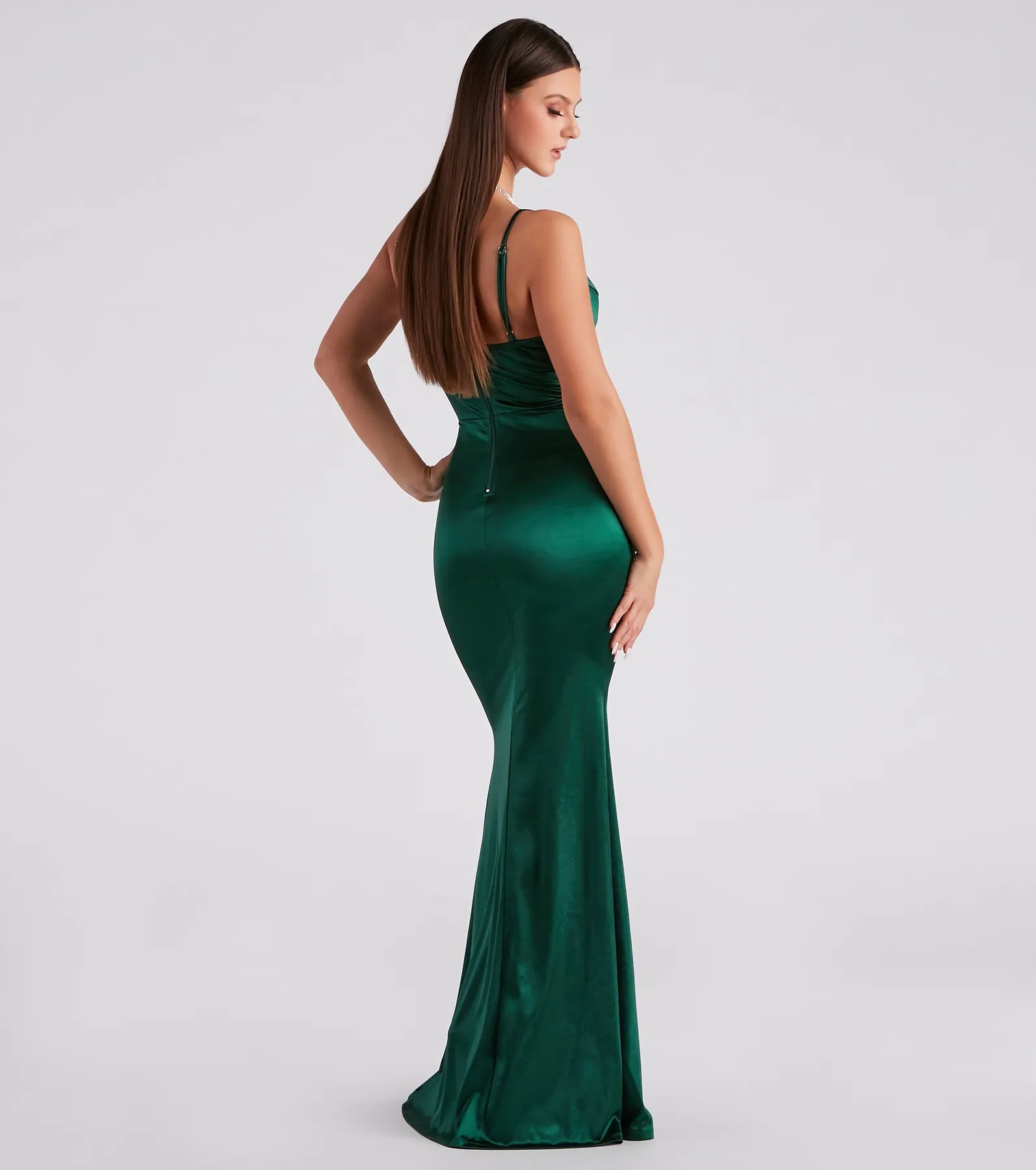 Penny Satin A-Line Formal Dress - Image 6