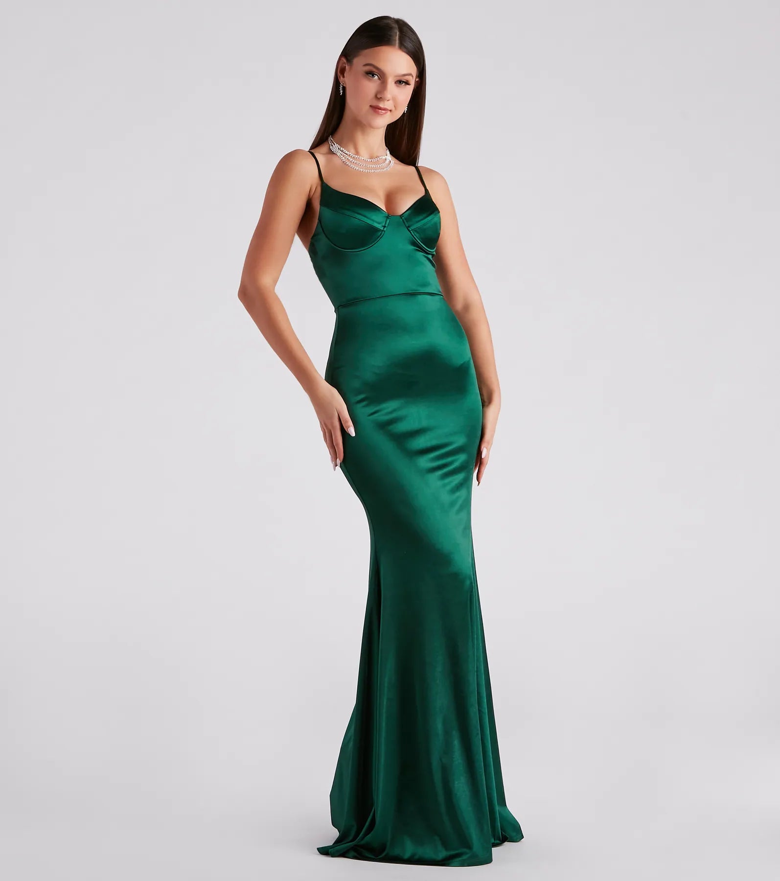 Penny Satin A-Line Formal Dress - Image 7
