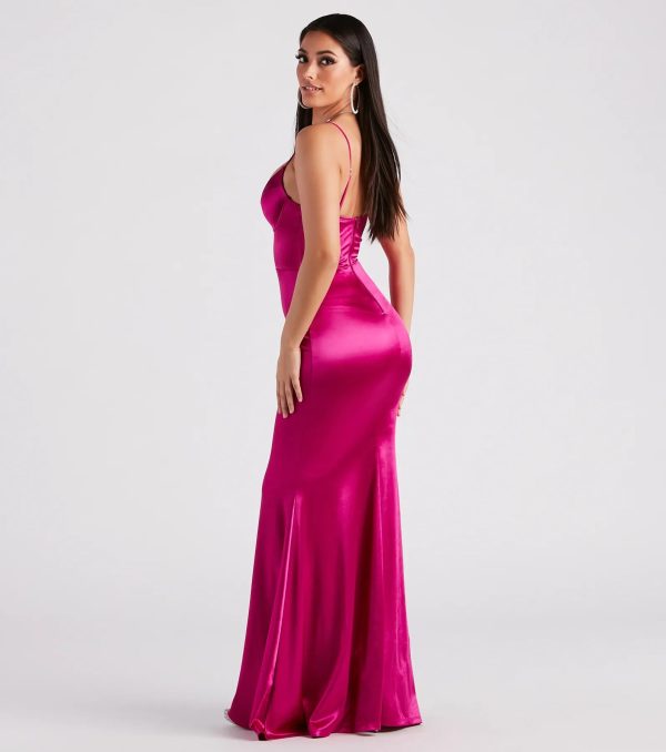Penny Satin A-Line Formal Dress - Image 2