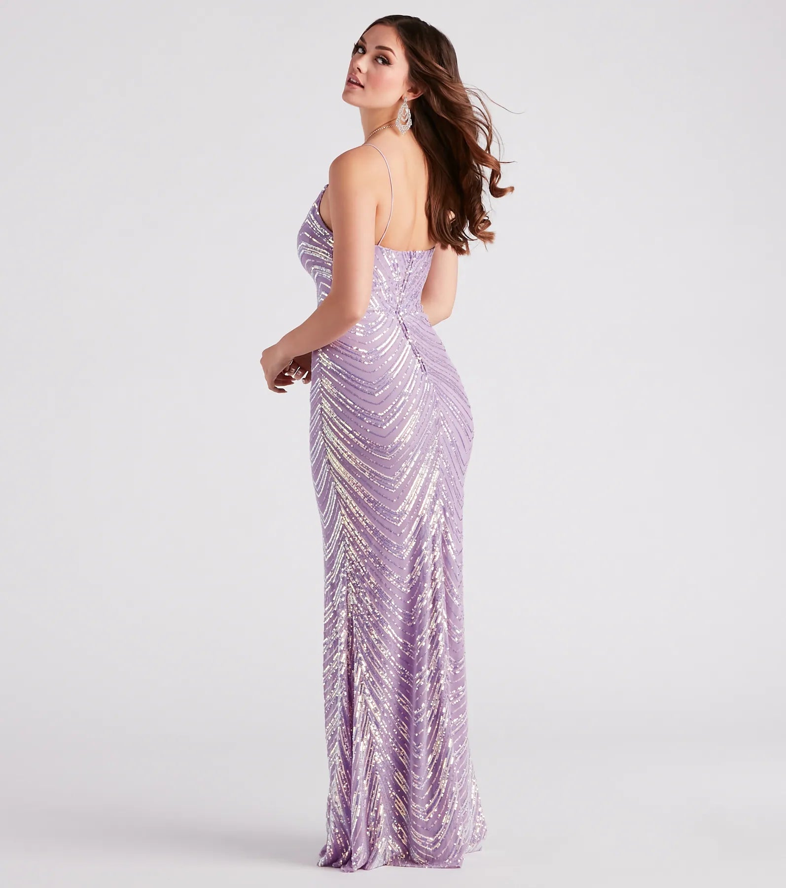 Mazie Formal Sequin V-Neck Mermaid Dress - Image 2