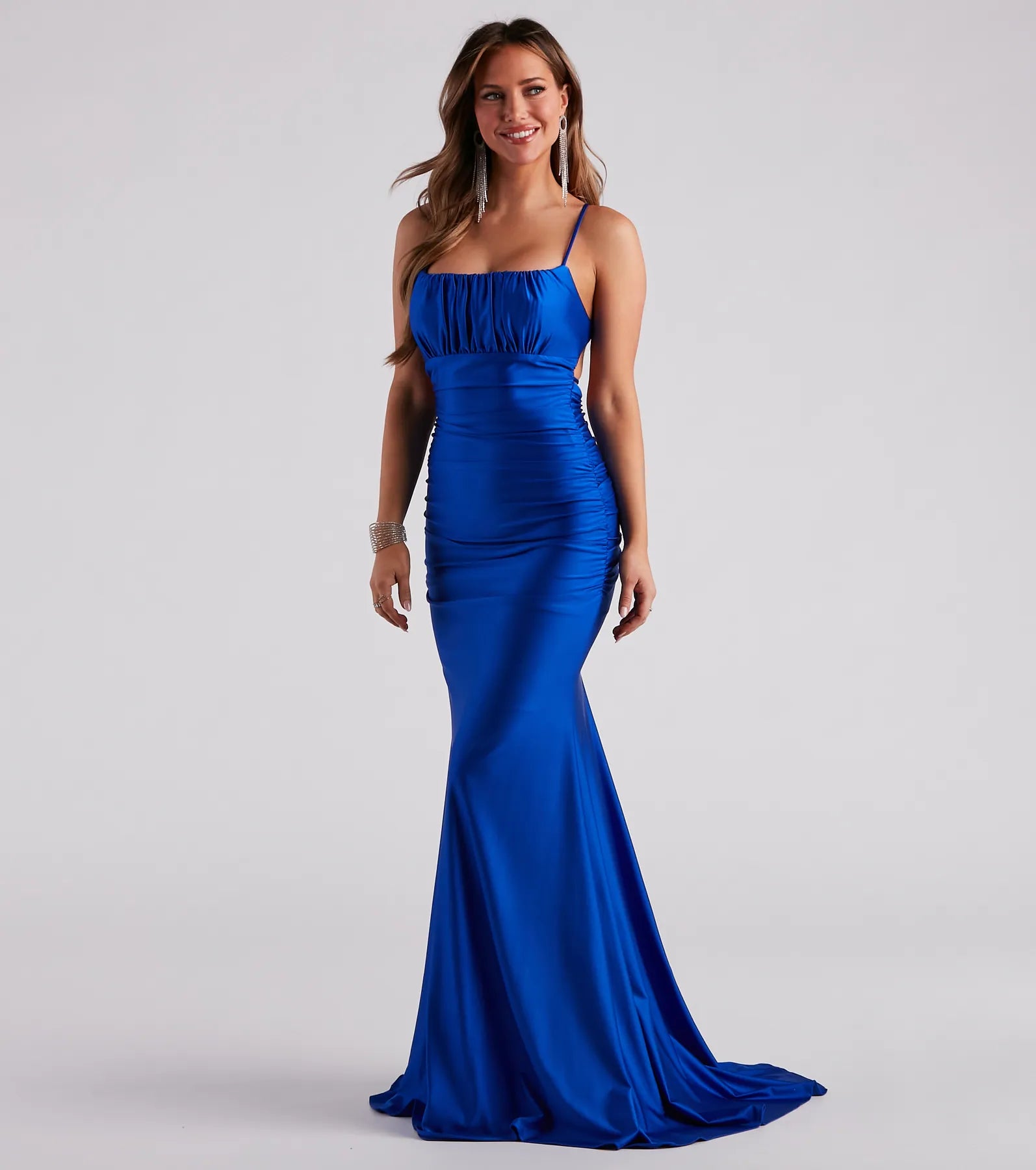 Martha Formal Satin Mermaid Long Dress - Image 2