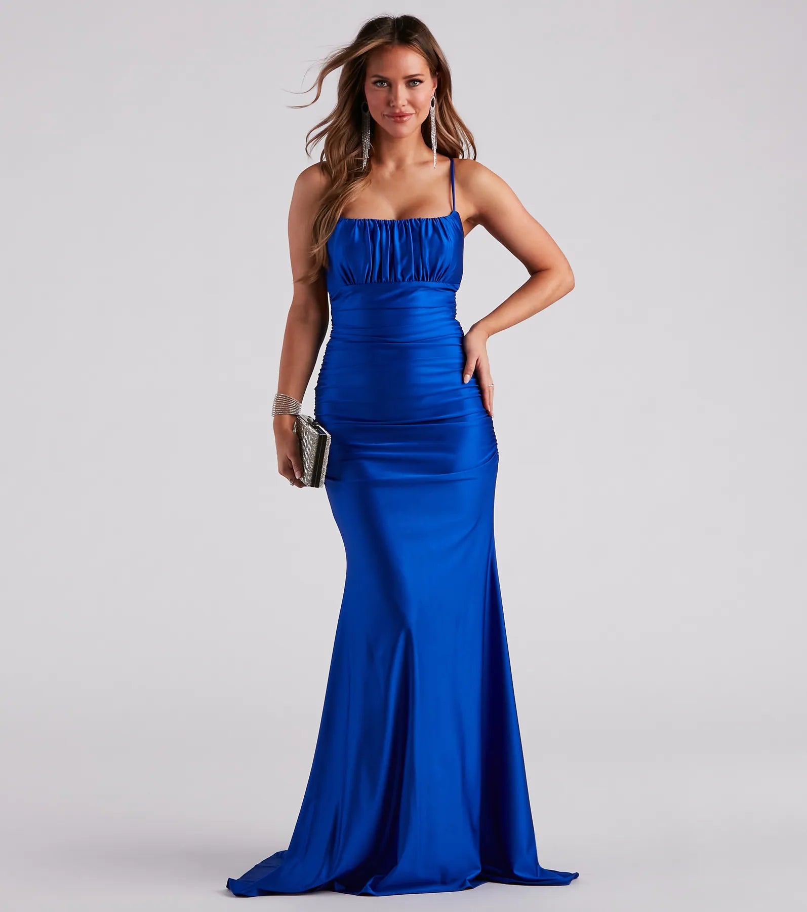 Martha Formal Satin Mermaid Long Dress - Image 3