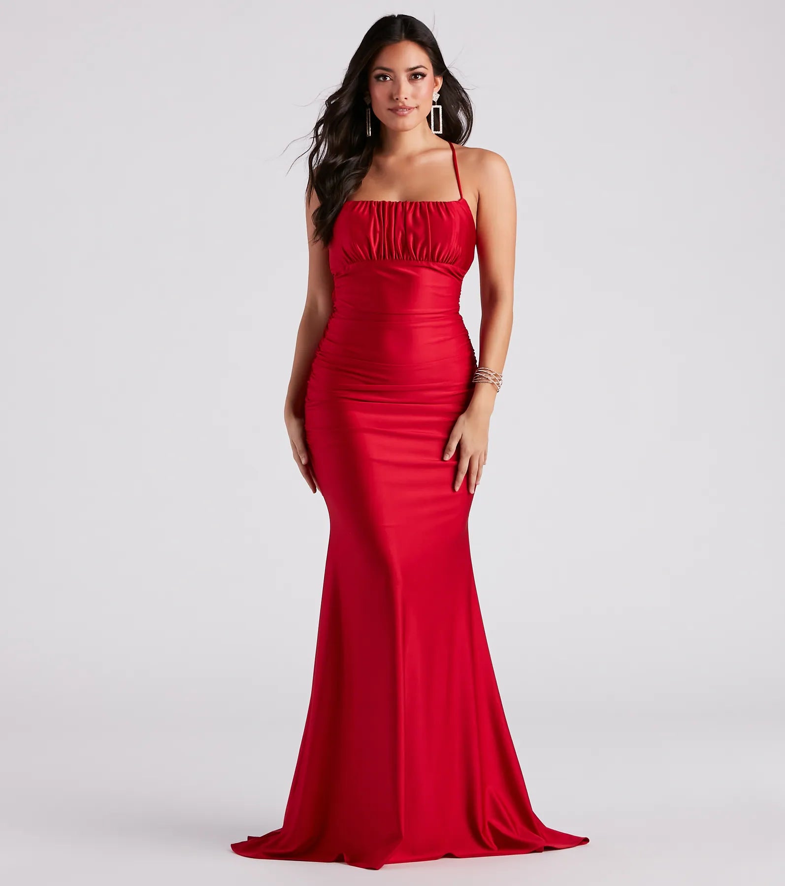 Martha Formal Satin Mermaid Long Dress - Image 5