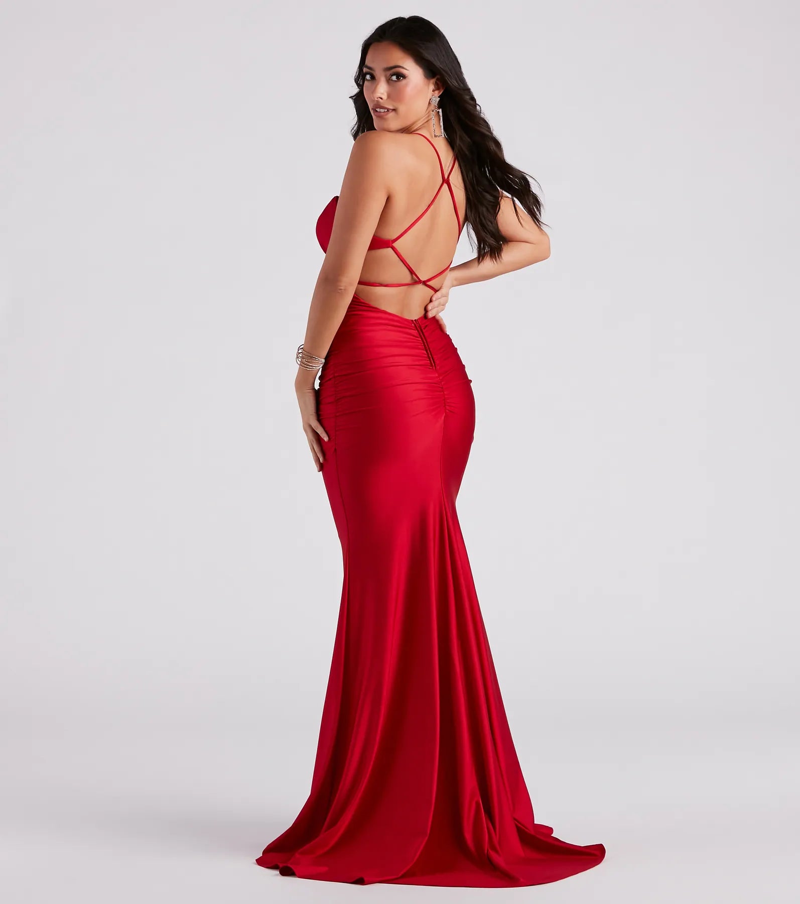 Martha Formal Satin Mermaid Long Dress - Image 6