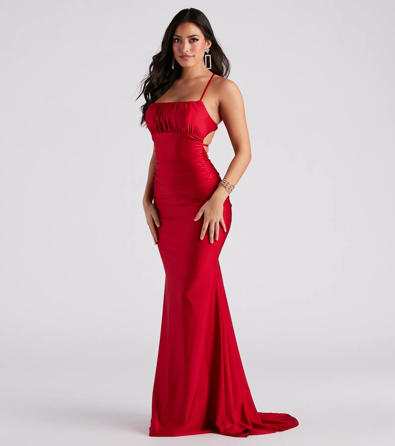 Martha Formal Satin Mermaid Long Dress - Image 7