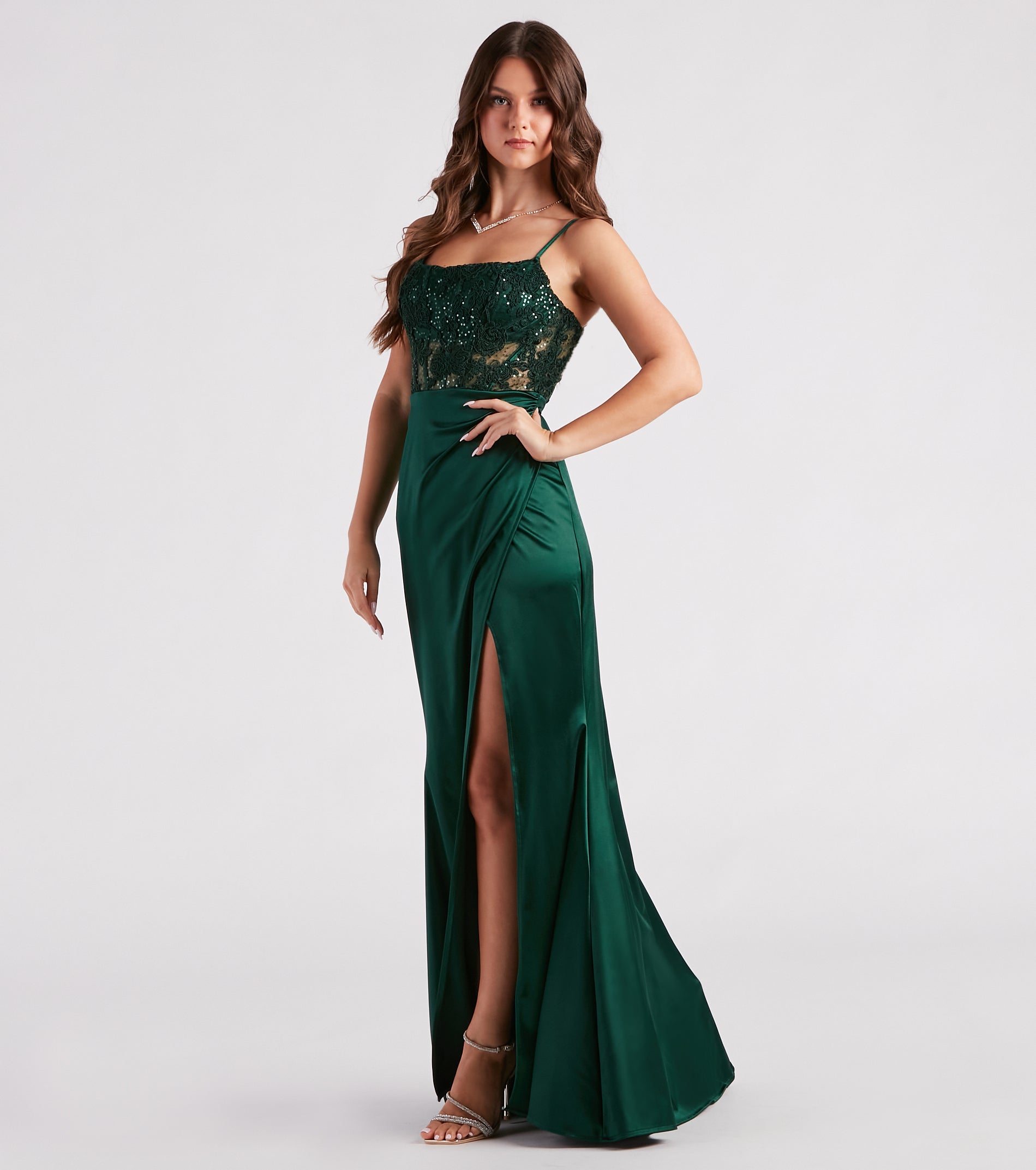 Mikayla Formal Lace Sequin Mermaid Dress - Image 3