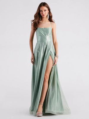 Alexis Formal Rhinestone A-Line Dress