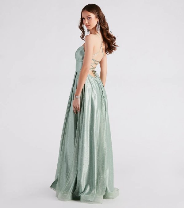 Alexis Formal Rhinestone A-Line Dress - Image 2