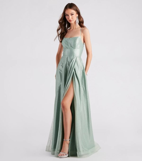 Alexis Formal Rhinestone A-Line Dress - Image 3