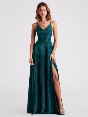 Mckenna Formal Glitter A-Line Dress