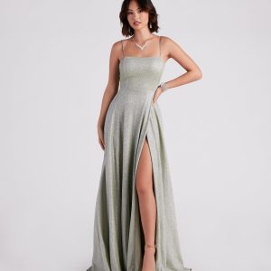 Daria Lace Back A-Line Ball Gown