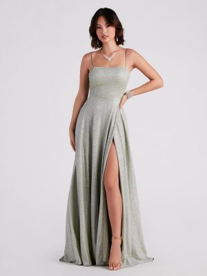 Daria Lace Back A-Line Ball Gown