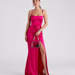 Lucille Formal Satin Mermaid Dress