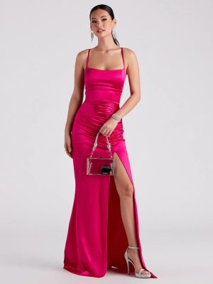 Lucille Formal Satin Mermaid Dress