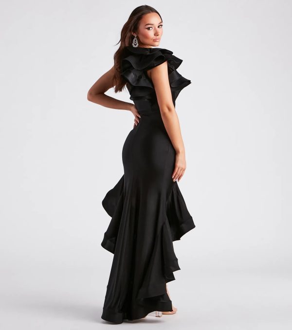 Audrey Formal Ruffled One Shoulder Dress - Image 2