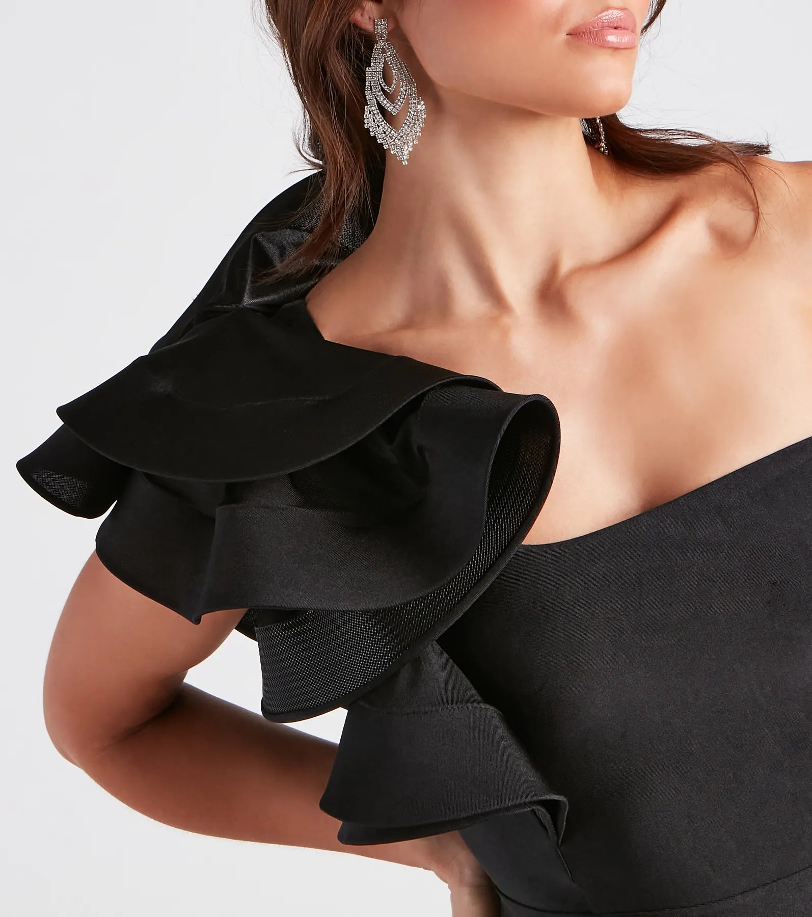Audrey Formal Ruffled One Shoulder Dress - Image 4