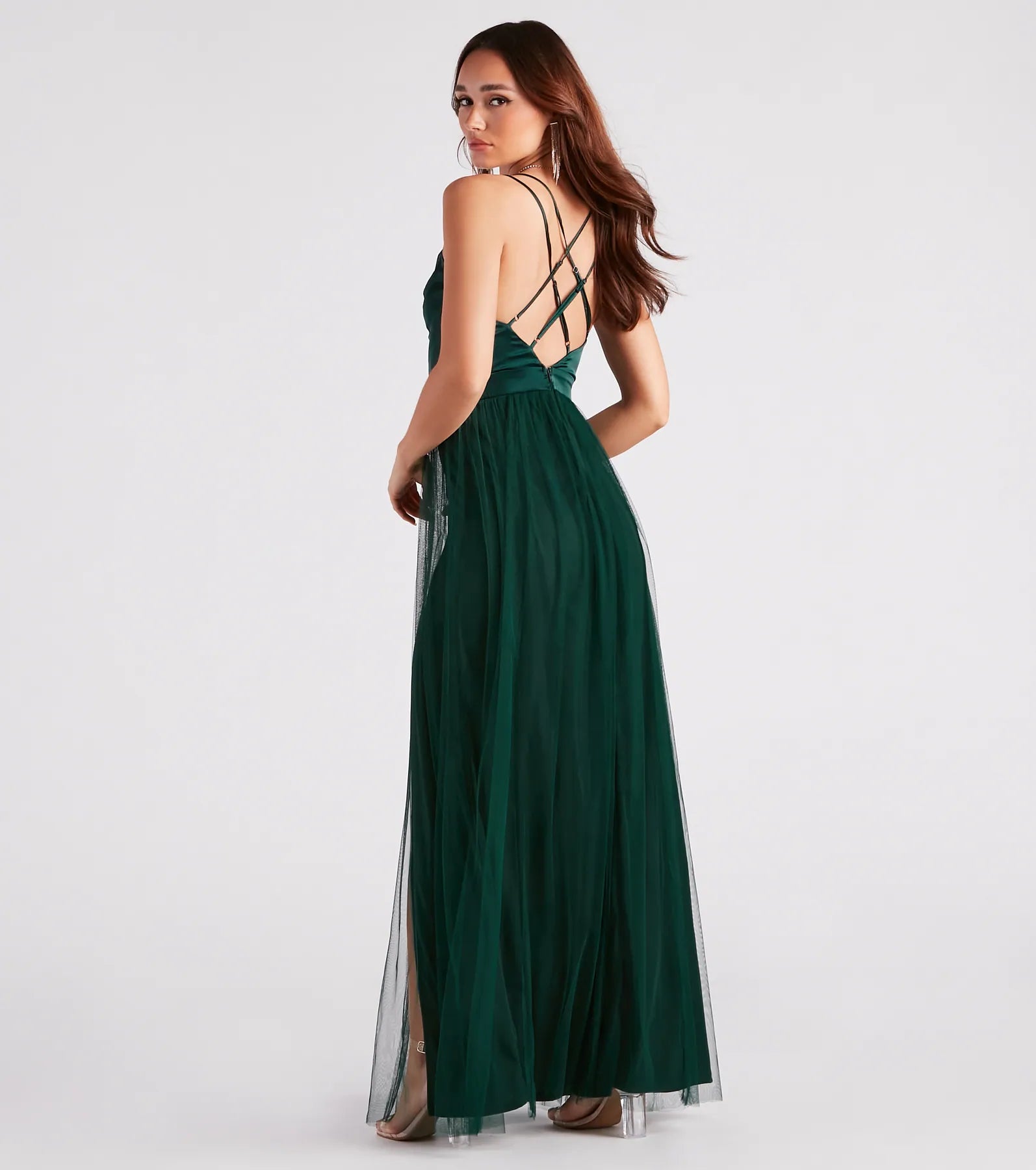 Haisley Formal Tulle And Satin Dress - Image 20