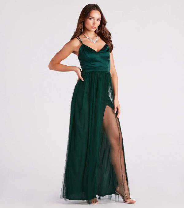 Haisley Formal Tulle And Satin Dress - Image 21