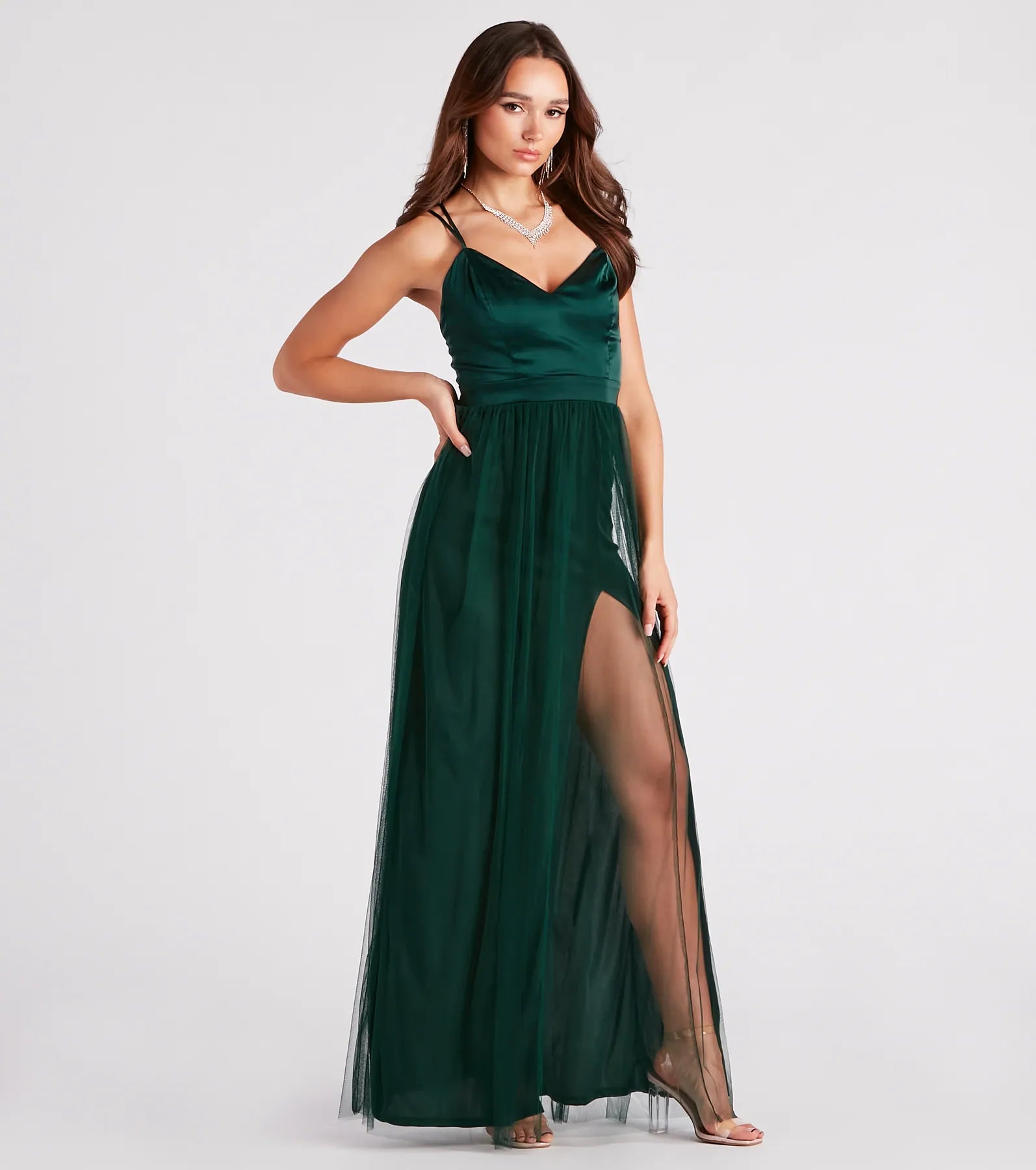 Haisley Formal Tulle And Satin Dress - Image 21