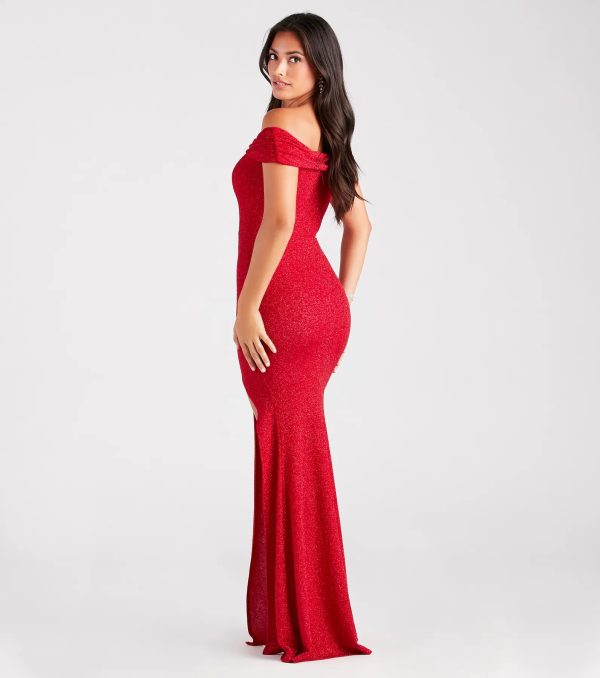 Meryl Formal Glitter Column Dress - Image 10