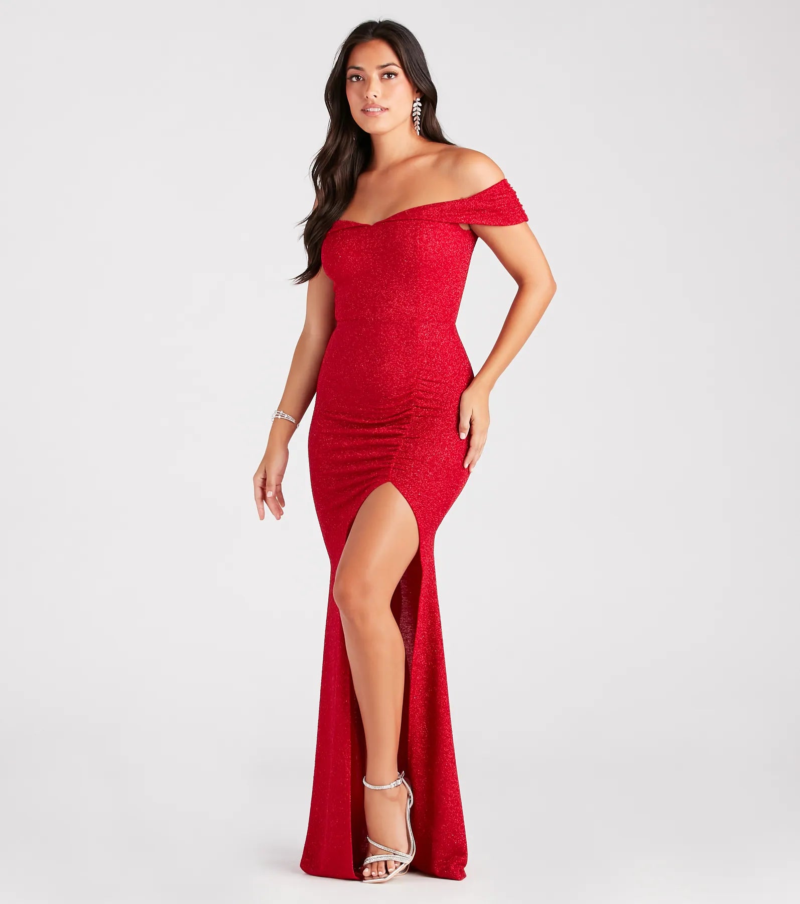 Meryl Formal Glitter Column Dress - Image 11