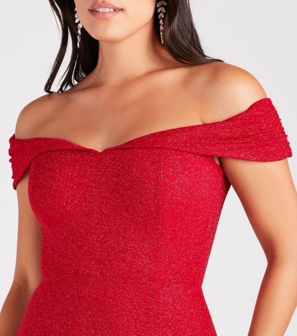 Meryl Formal Glitter Column Dress - Image 12