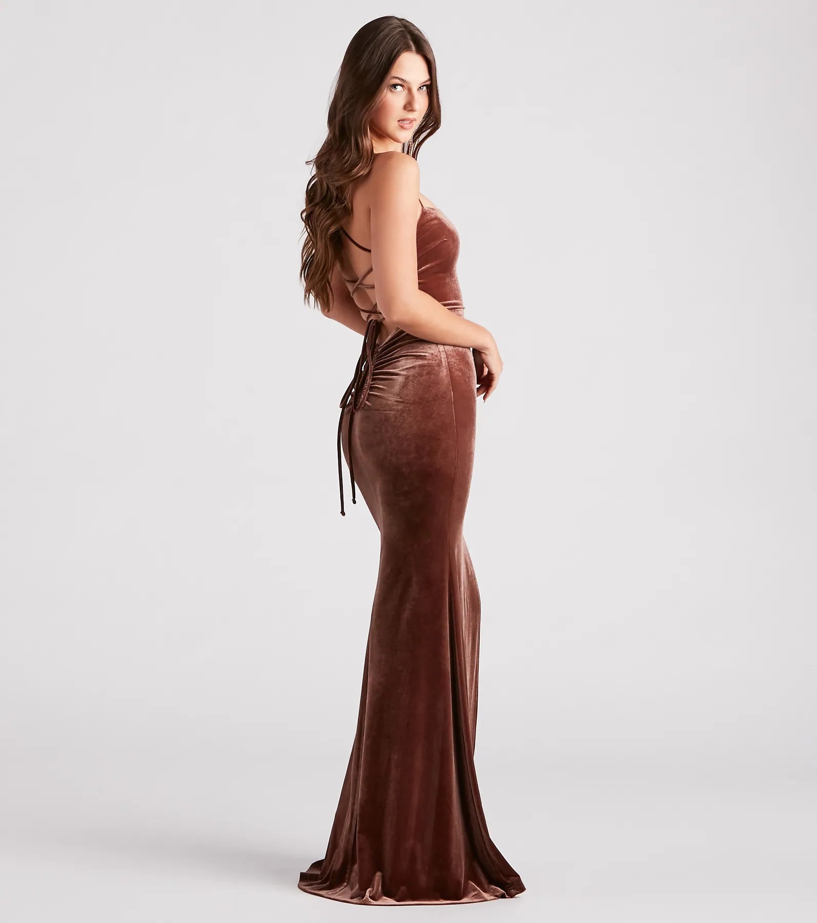 Donna Formal Velvet Long Mermaid Dress - Image 2