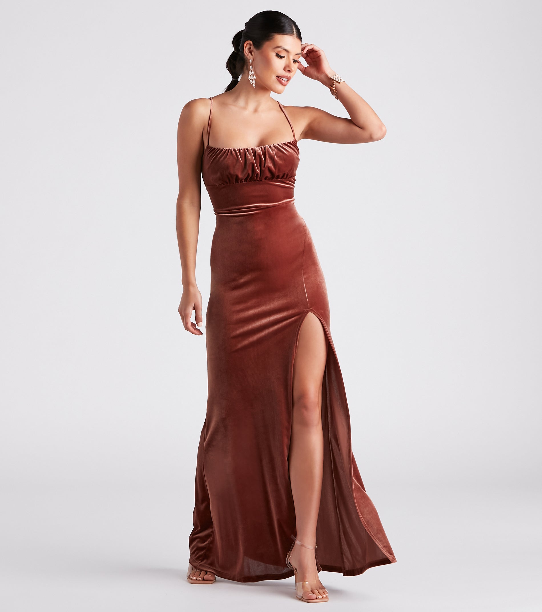 Carla Formal Velvet Mermaid Dress - Image 5