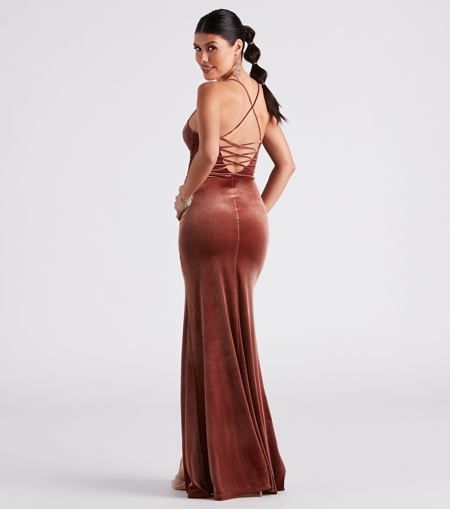 Carla Formal Velvet Mermaid Dress - Image 6