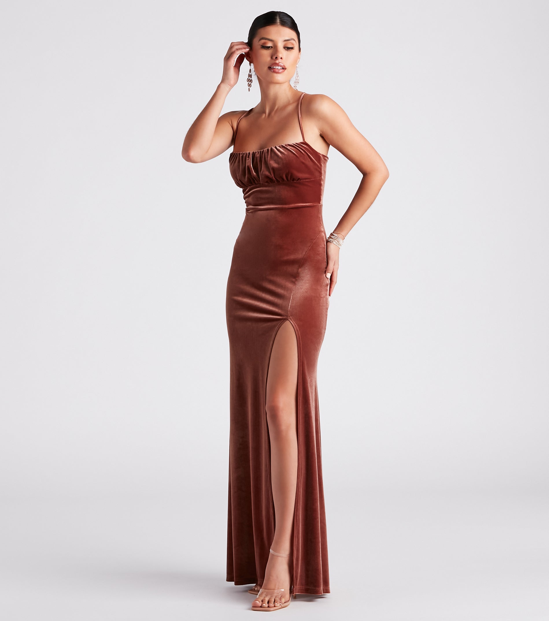 Carla Formal Velvet Mermaid Dress - Image 7