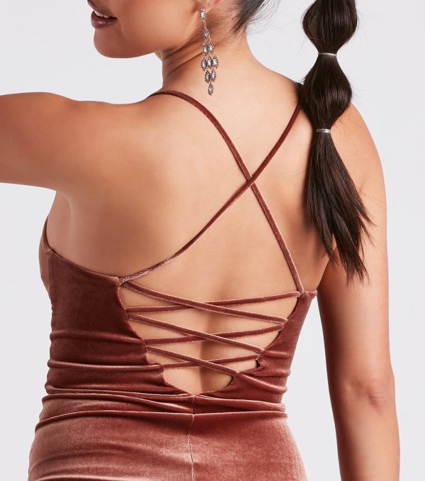 Carla Formal Velvet Mermaid Dress - Image 8