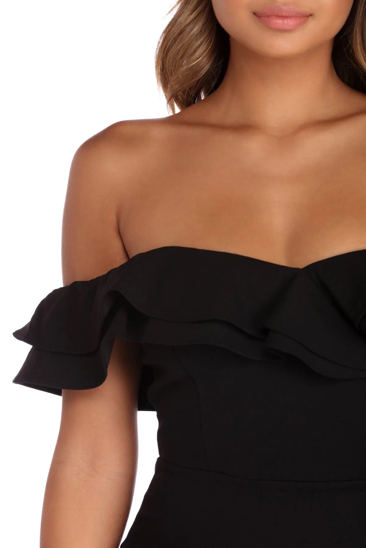 Lindsay Double Ruffle Formal Dress - Image 4