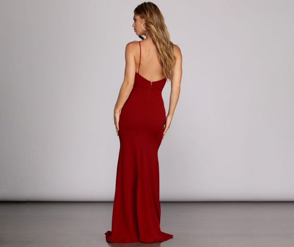 Margot Formal Mermaid Crepe Dress - Image 2