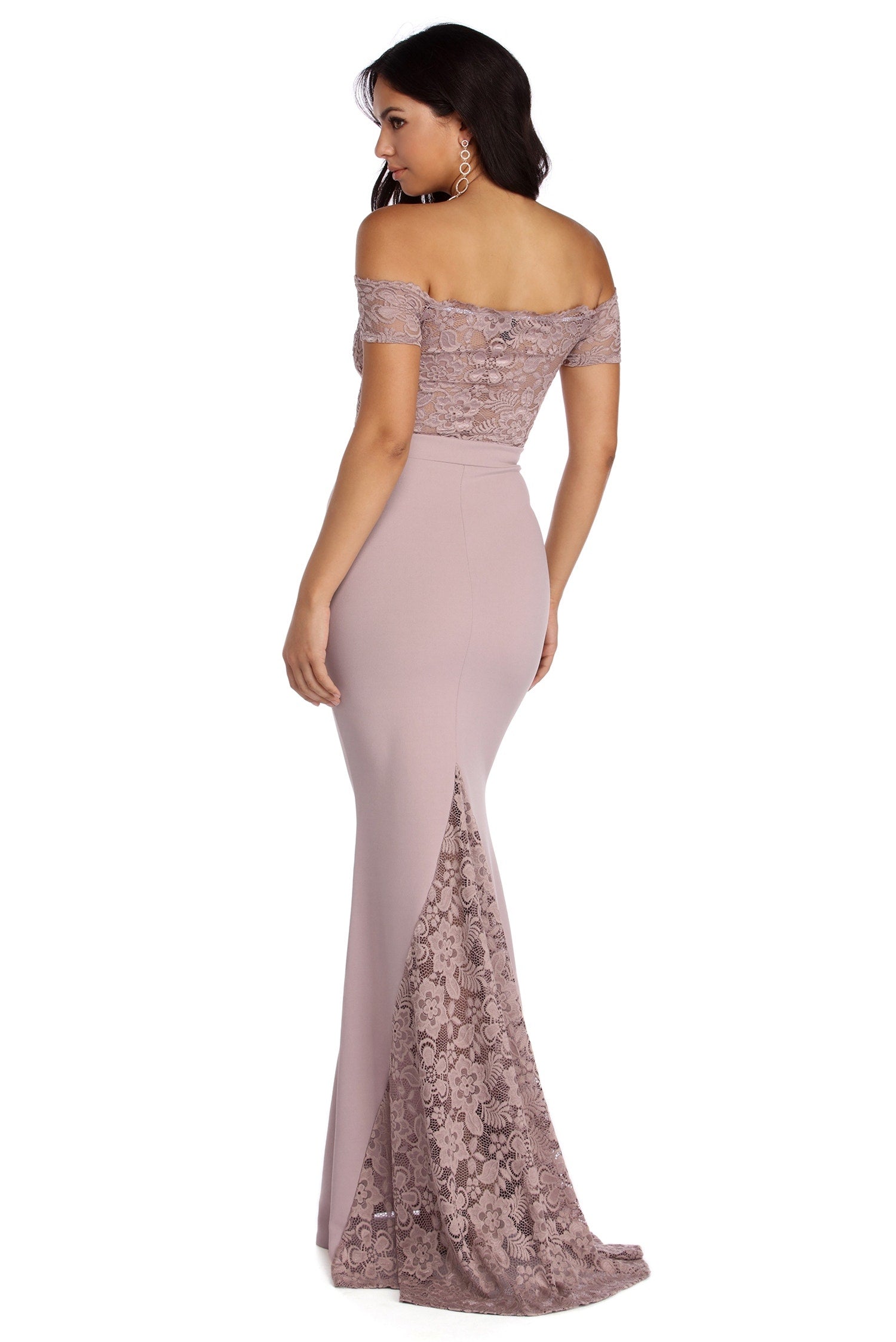 Lola Off The Shoulder Lace Dress - Image 4
