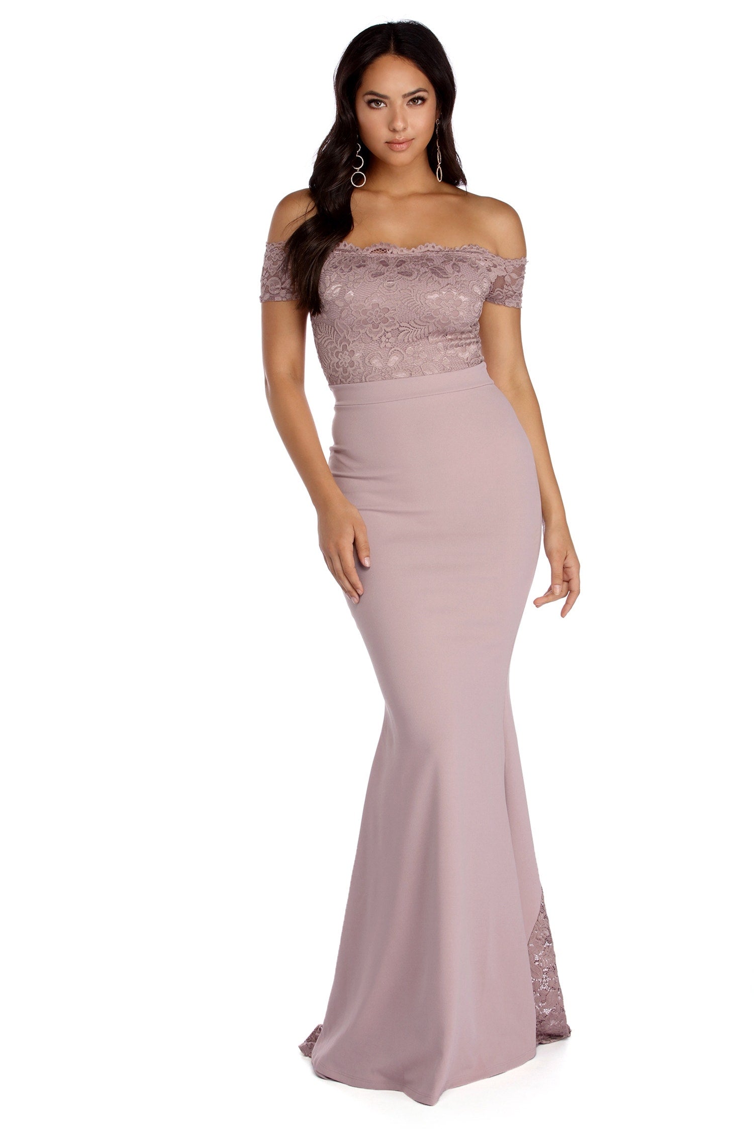 Lola Off The Shoulder Lace Dress - Image 5