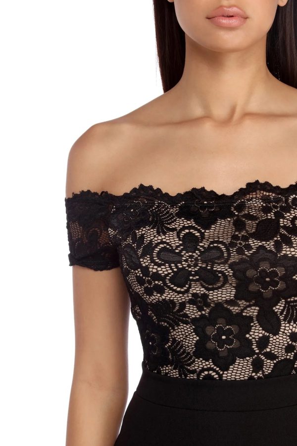 Lola Off The Shoulder Lace Dress - Image 3