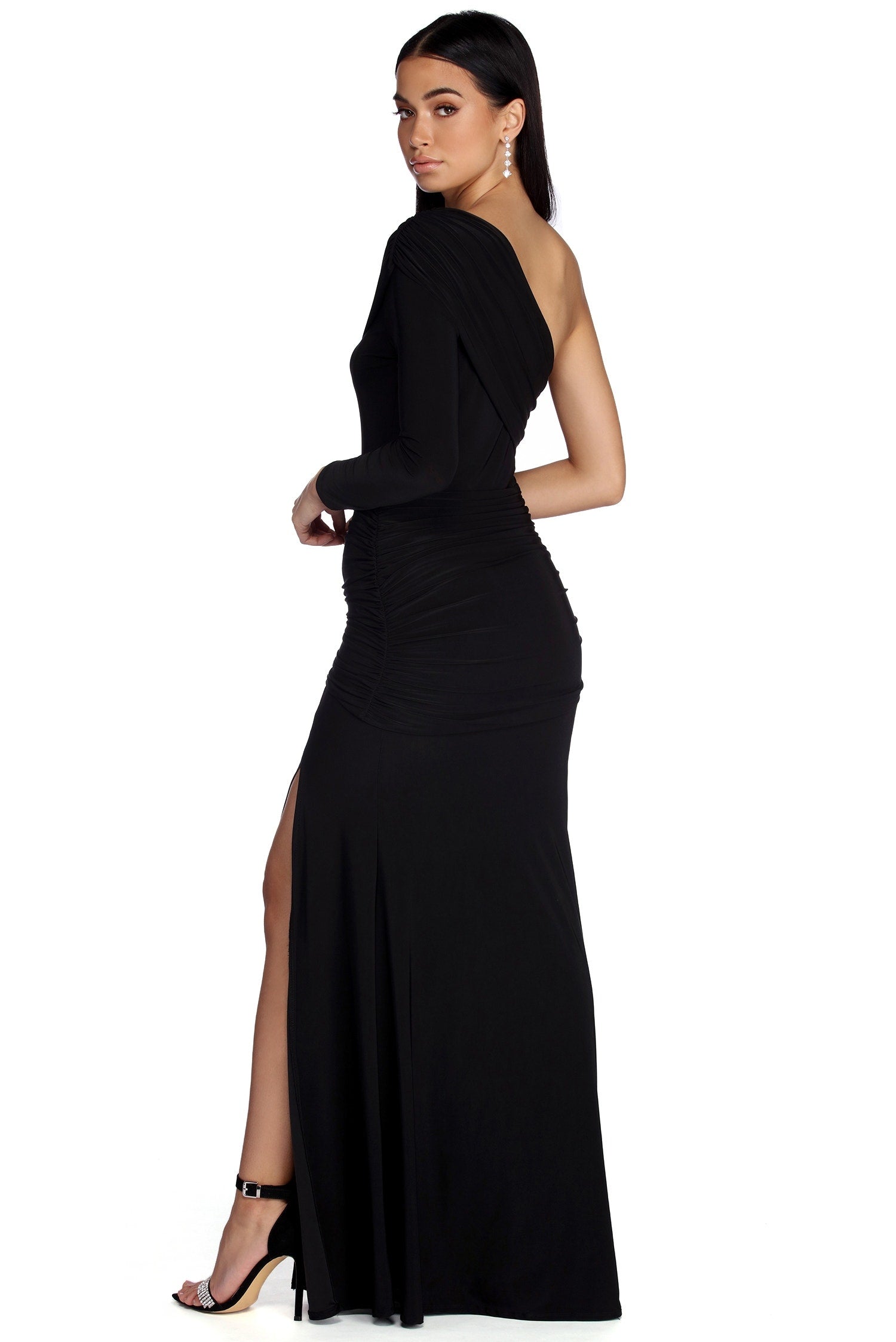 Maia Formal One Shoulder Dress - Image 3