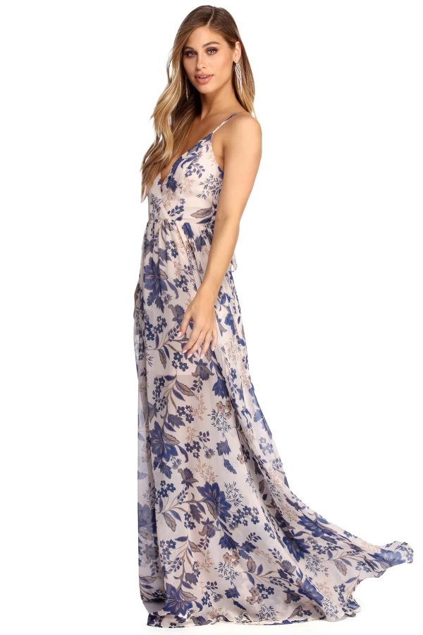 Zara Formal Rose Chiffon Dress - Image 2