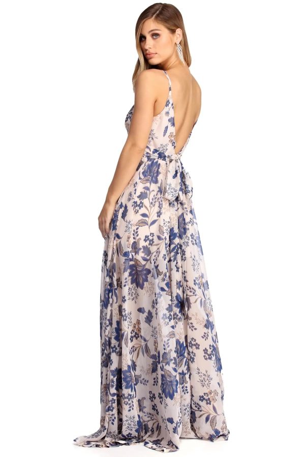 Zara Formal Rose Chiffon Dress - Image 3