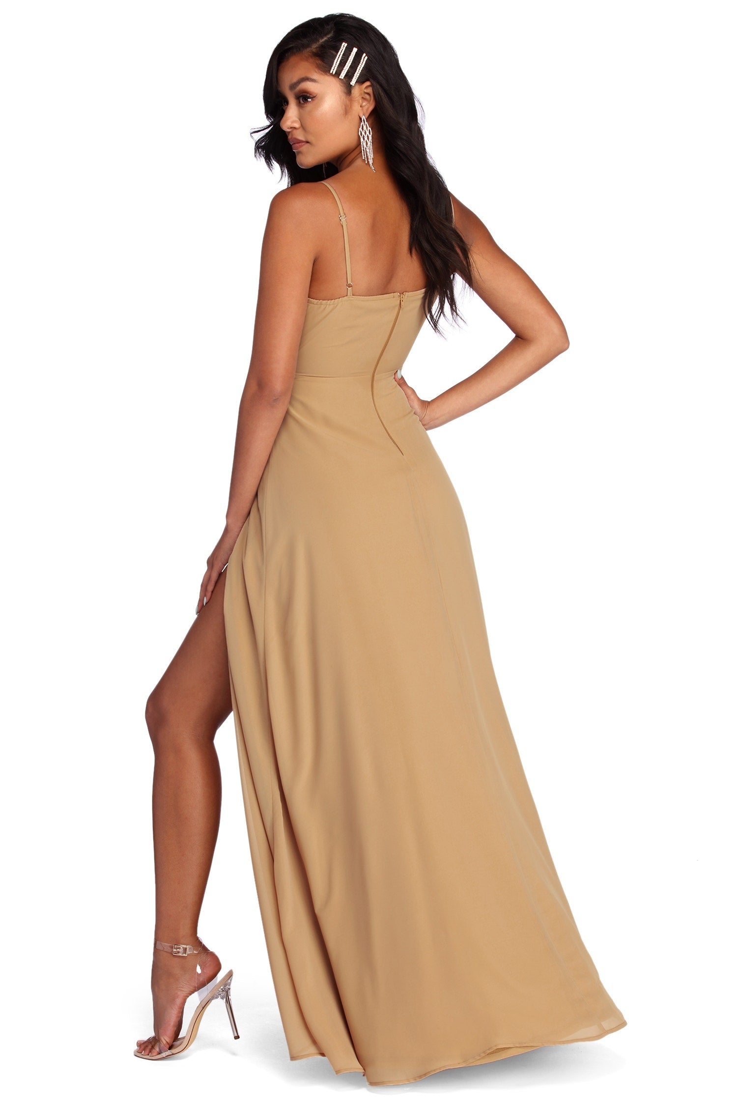Melany Formal High Slit Dress - Image 7