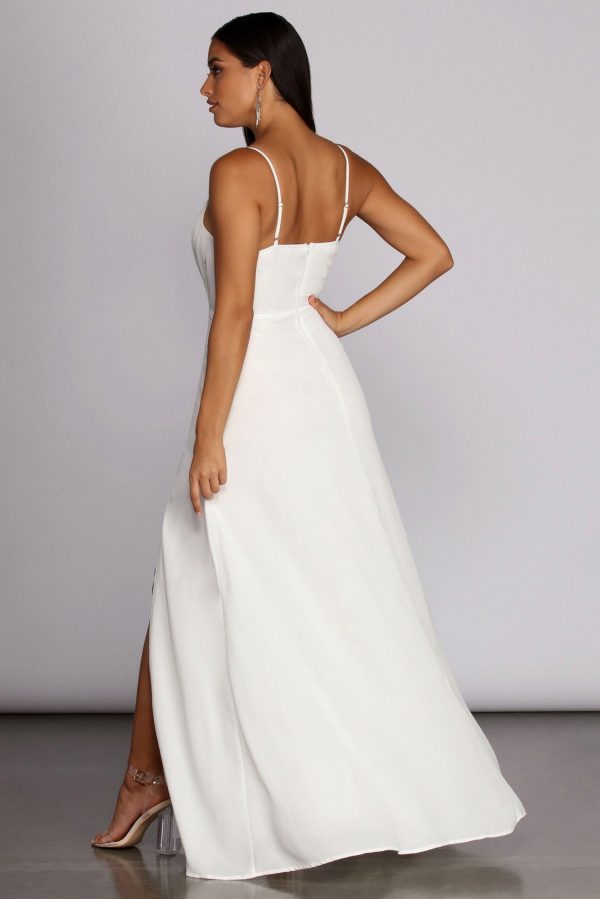 Melany Formal High Slit Dress - Image 4