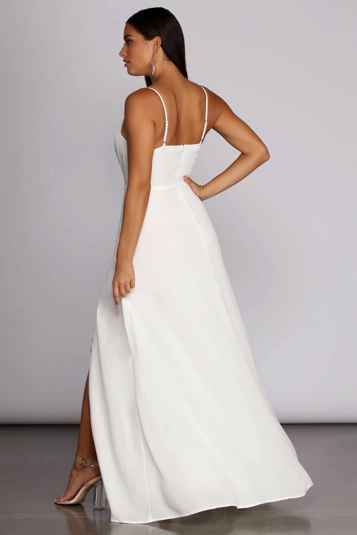 Melany Formal High Slit Dress - Image 4
