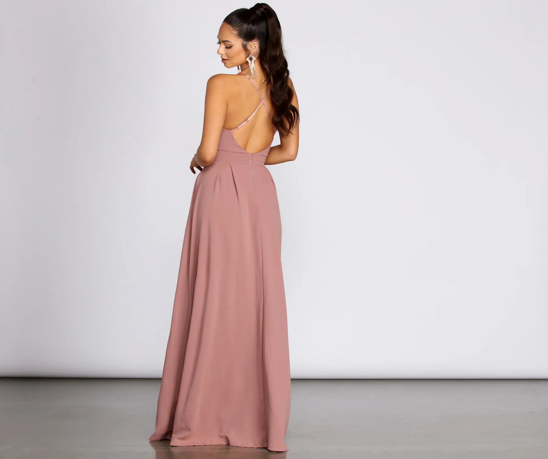 Marlowe Formal Long Pleated Dress - Image 2