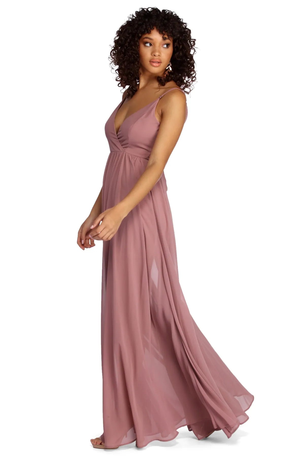 Zara Formal Rose Chiffon Dress - Image 14