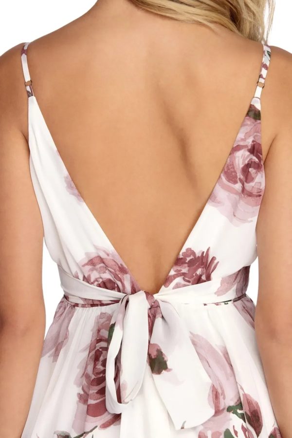 Zara Formal Rose Chiffon Dress - Image 8