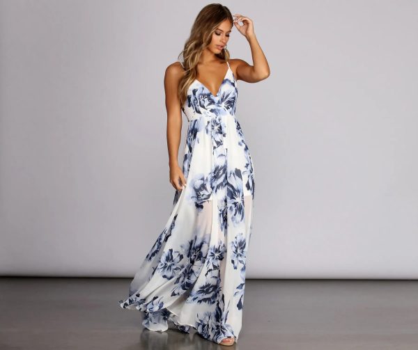 Zara Formal Rose Chiffon Dress - Image 9